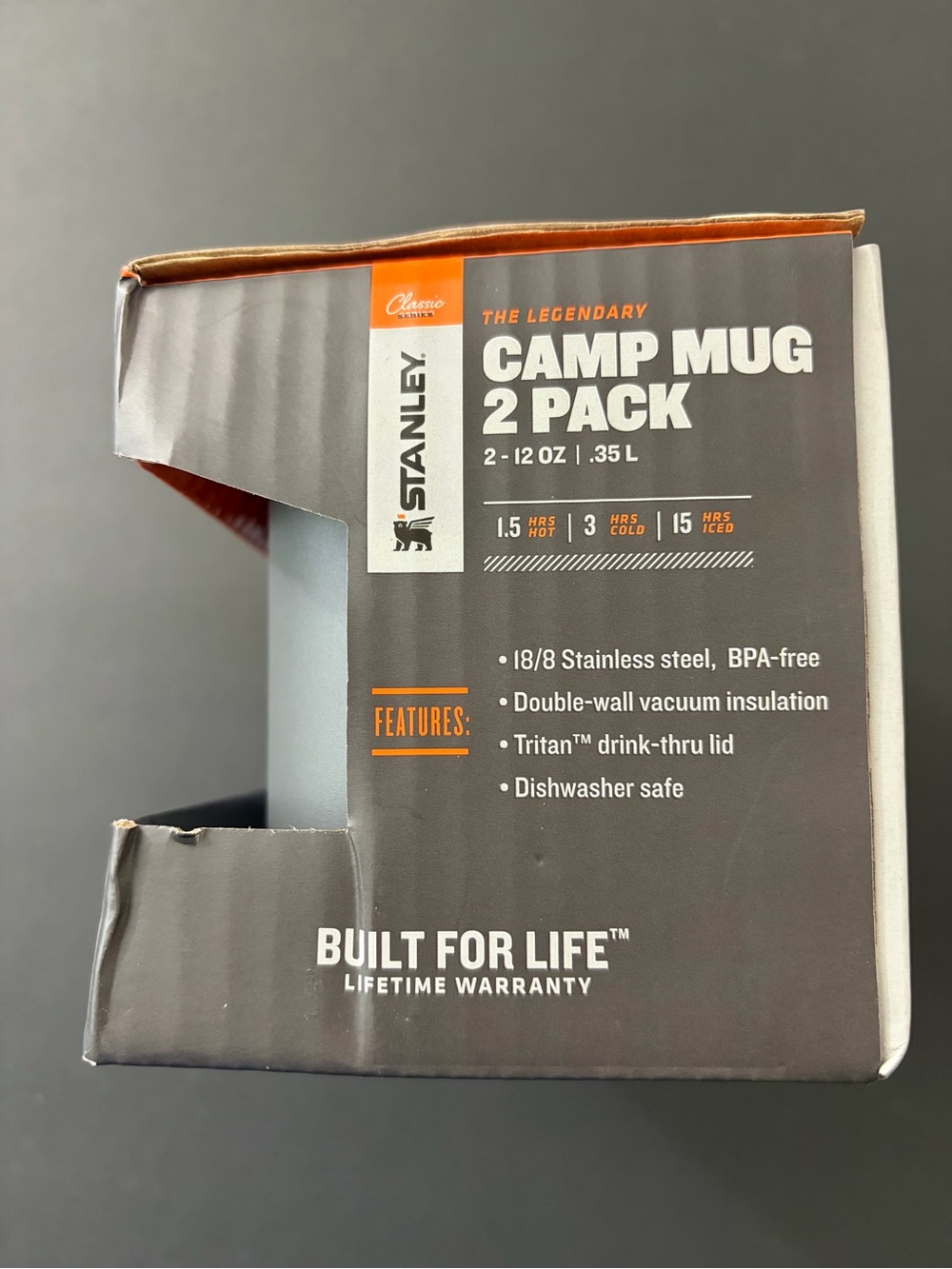 New Stanley Gray Camp Mug 2-Pack with Lids - Picture 8 of 10